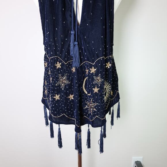 Free People Midnight Magic Embellished Tank in Midnight Size S - Picture 12 of 15